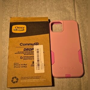 OtterBox Pink Commuter Series Case for iPhone 15 Plus/iPhone 14 Plus